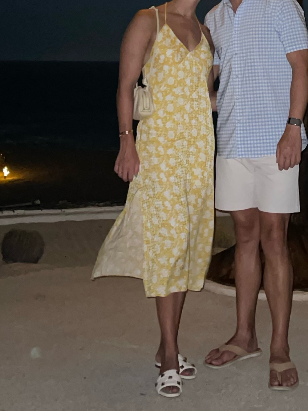 rag & bone Yellow Floral Spaghetti-Strap Dress